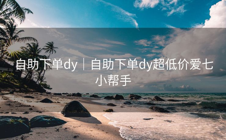 自助下单dy｜自助下单dy超低价爱七小帮手