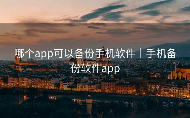 哪个app可以备份手机软件｜手机备份软件app