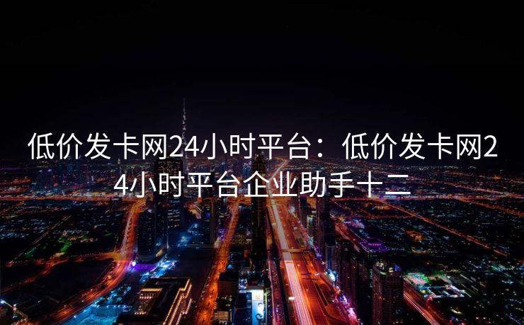 低价发卡网24小时平台：低价发卡网24小时平台企业助手十二