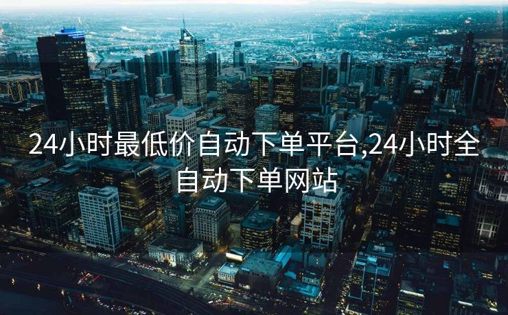 24小时最低价自动下单平台,24小时全自动下单网站