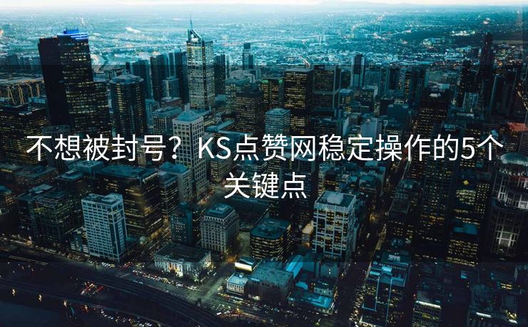 不想被封号？KS点赞网稳定操作的5个关键点