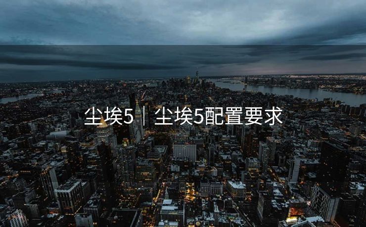 尘埃5｜尘埃5配置要求