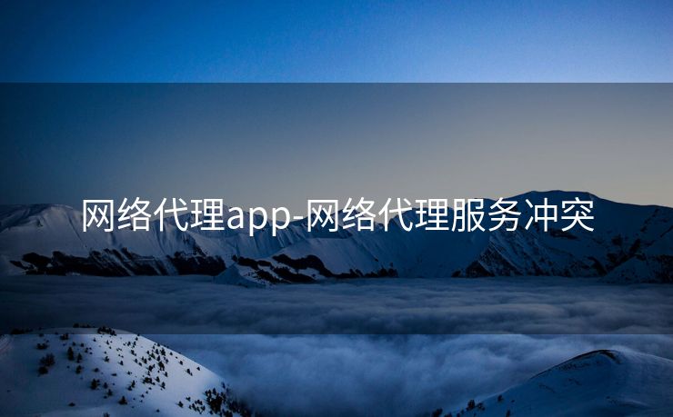 网络代理app-网络代理服务冲突