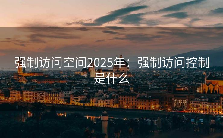 强制访问空间2025年:强制访问控制是什么