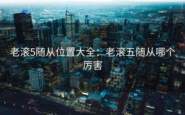 老滚5随从位置大全：老滚五随从哪个厉害