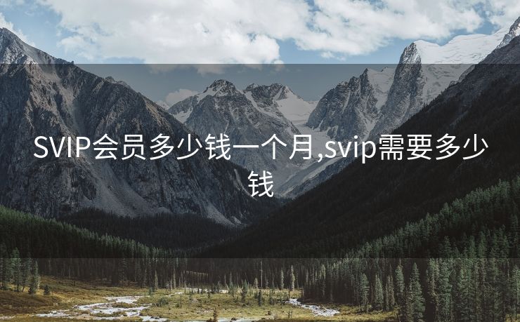 SVIP会员多少钱一个月,svip需要多少钱