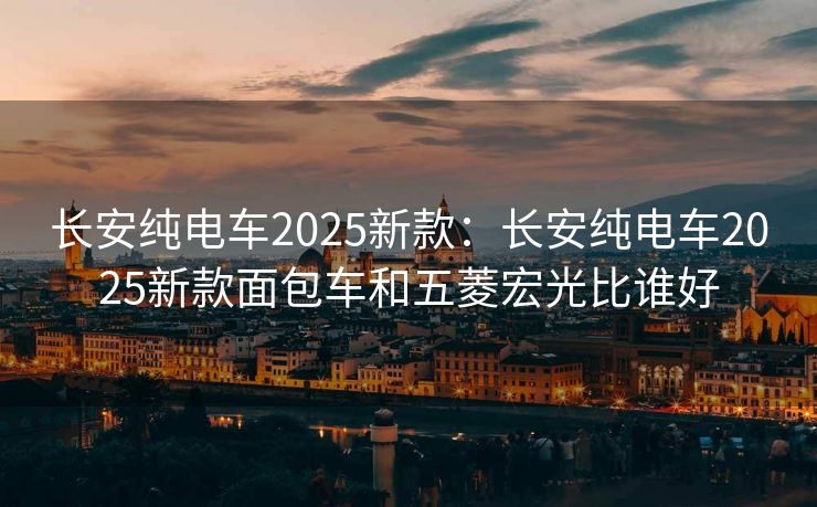 长安纯电车2025新款：长安纯电车2025新款面包车和五菱宏光比谁好